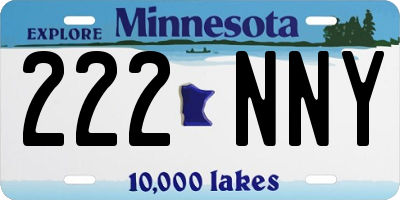 MN license plate 222NNY