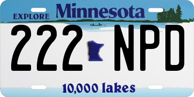 MN license plate 222NPD