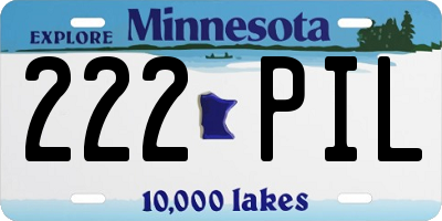MN license plate 222PIL