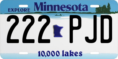 MN license plate 222PJD