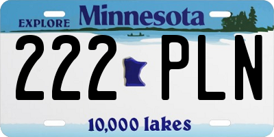 MN license plate 222PLN
