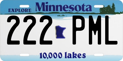 MN license plate 222PML