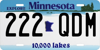 MN license plate 222QDM