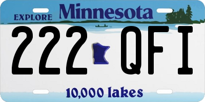 MN license plate 222QFI