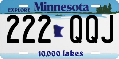 MN license plate 222QQJ