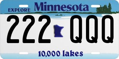 MN license plate 222QQQ