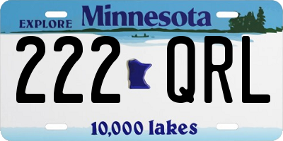 MN license plate 222QRL