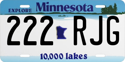 MN license plate 222RJG