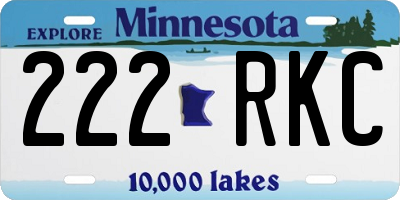MN license plate 222RKC