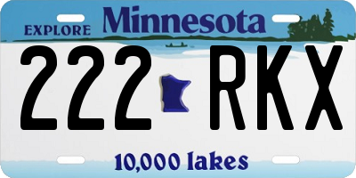 MN license plate 222RKX