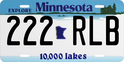MN license plate 222RLB