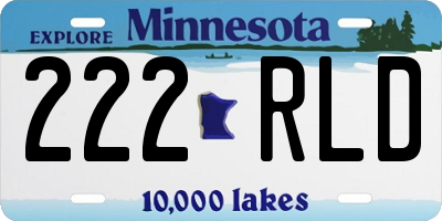 MN license plate 222RLD