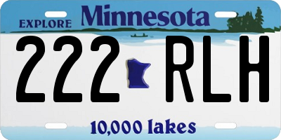 MN license plate 222RLH
