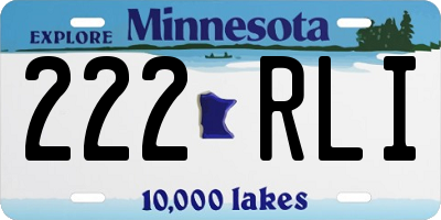 MN license plate 222RLI