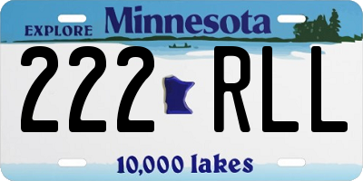 MN license plate 222RLL