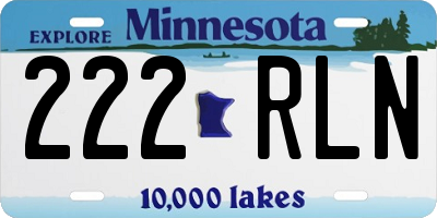 MN license plate 222RLN