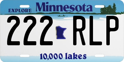 MN license plate 222RLP