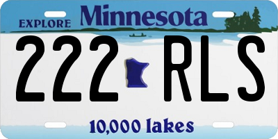 MN license plate 222RLS
