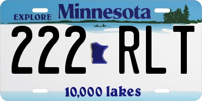 MN license plate 222RLT
