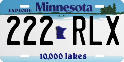MN license plate 222RLX