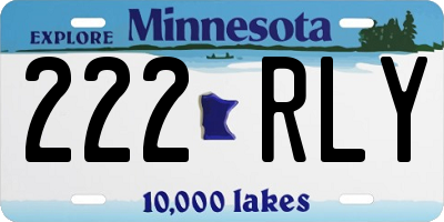 MN license plate 222RLY