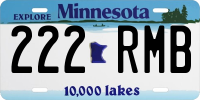 MN license plate 222RMB