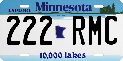 MN license plate 222RMC