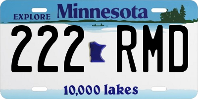 MN license plate 222RMD