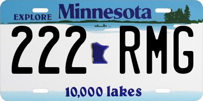 MN license plate 222RMG