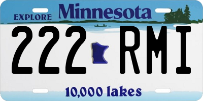 MN license plate 222RMI