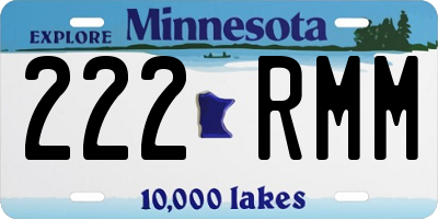 MN license plate 222RMM