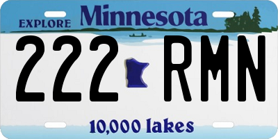 MN license plate 222RMN