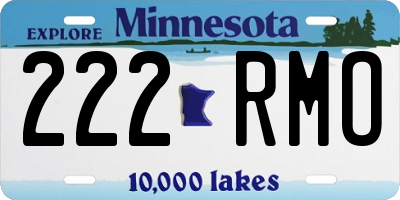 MN license plate 222RMO