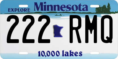 MN license plate 222RMQ
