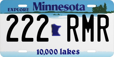 MN license plate 222RMR