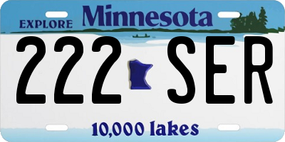 MN license plate 222SER