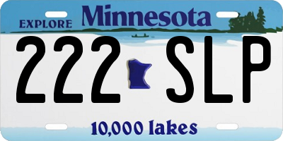 MN license plate 222SLP