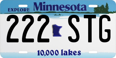 MN license plate 222STG