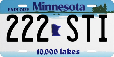 MN license plate 222STI