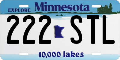 MN license plate 222STL