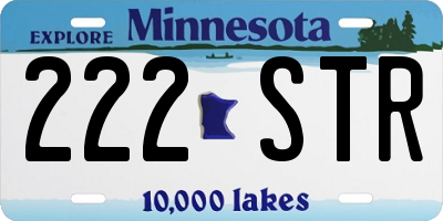 MN license plate 222STR