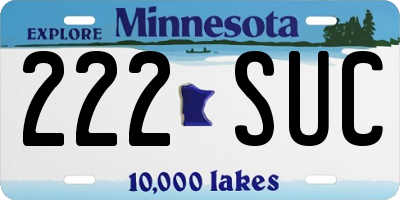 MN license plate 222SUC