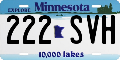 MN license plate 222SVH
