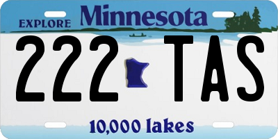 MN license plate 222TAS