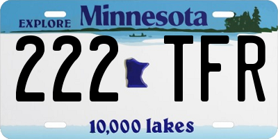 MN license plate 222TFR
