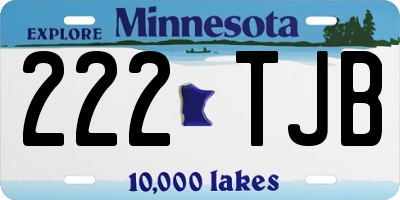MN license plate 222TJB