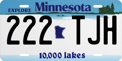 MN license plate 222TJH