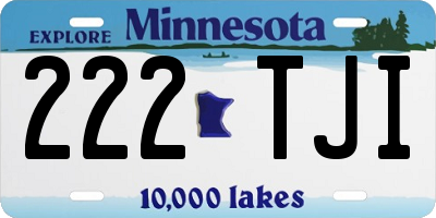 MN license plate 222TJI