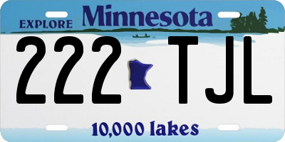 MN license plate 222TJL