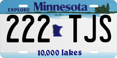 MN license plate 222TJS